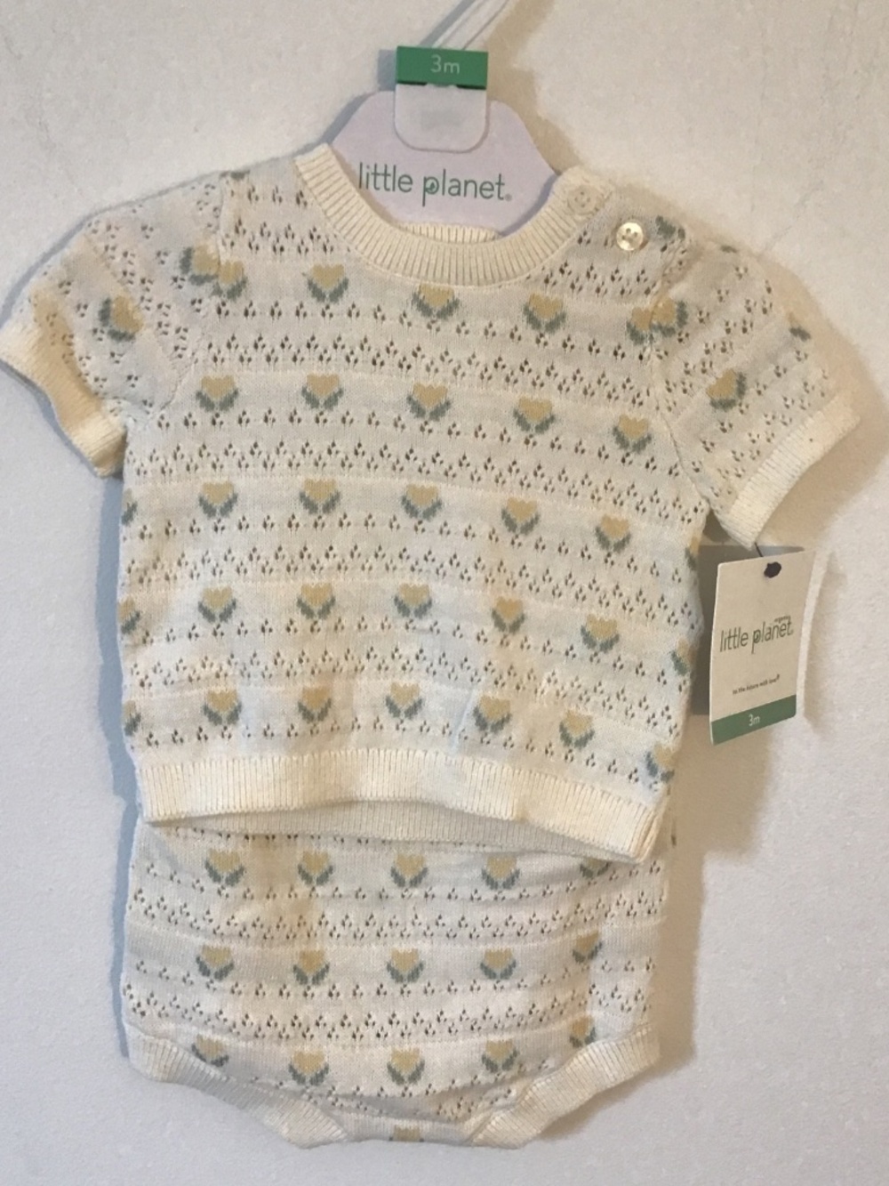 Little Planet Baby Girls’ Organic Floral Sweater Set 3 Months